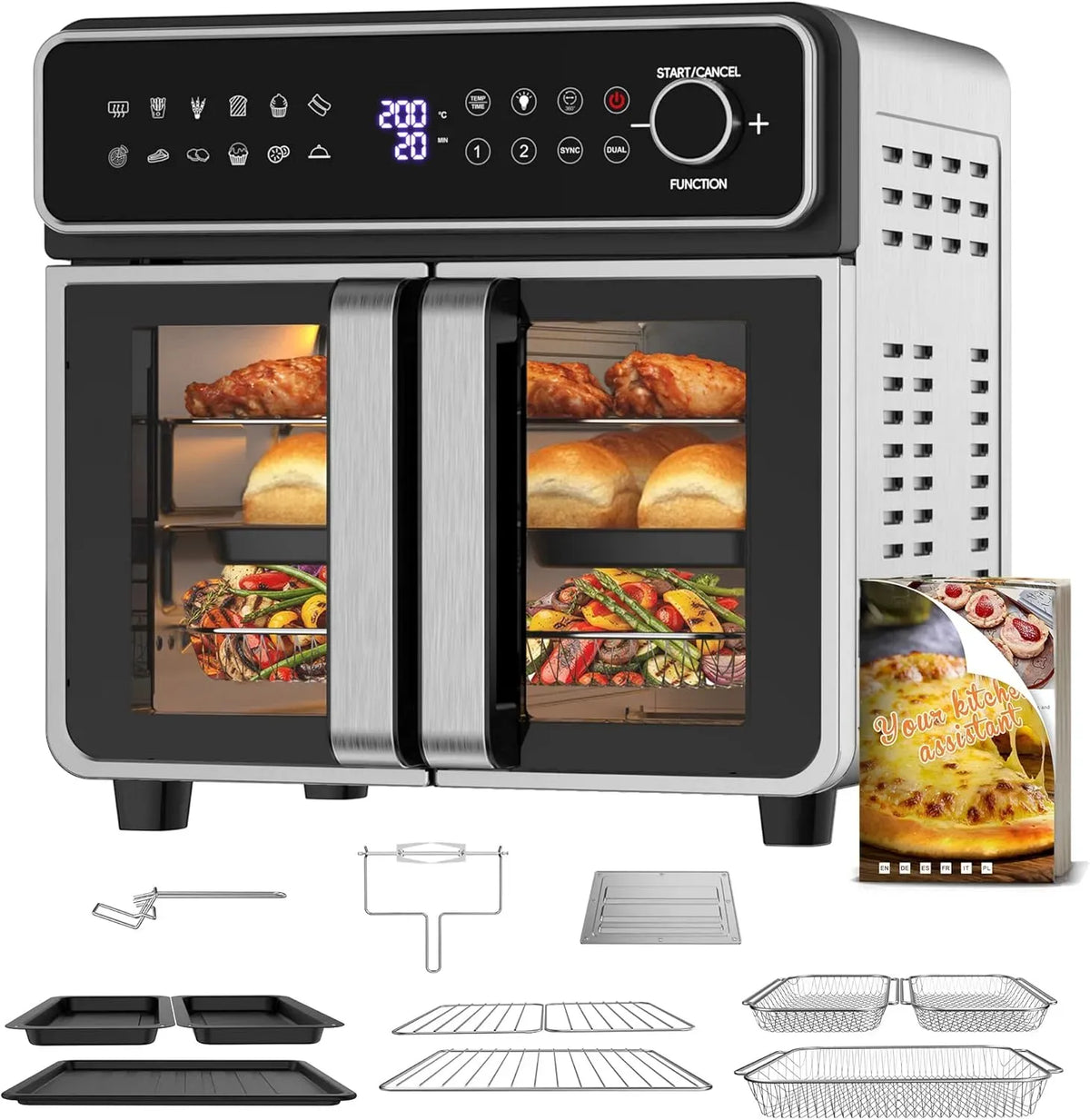 Backofen 1/2-Zone, 23 L, kompakt, 23L Heißluftfritteuse Familie
