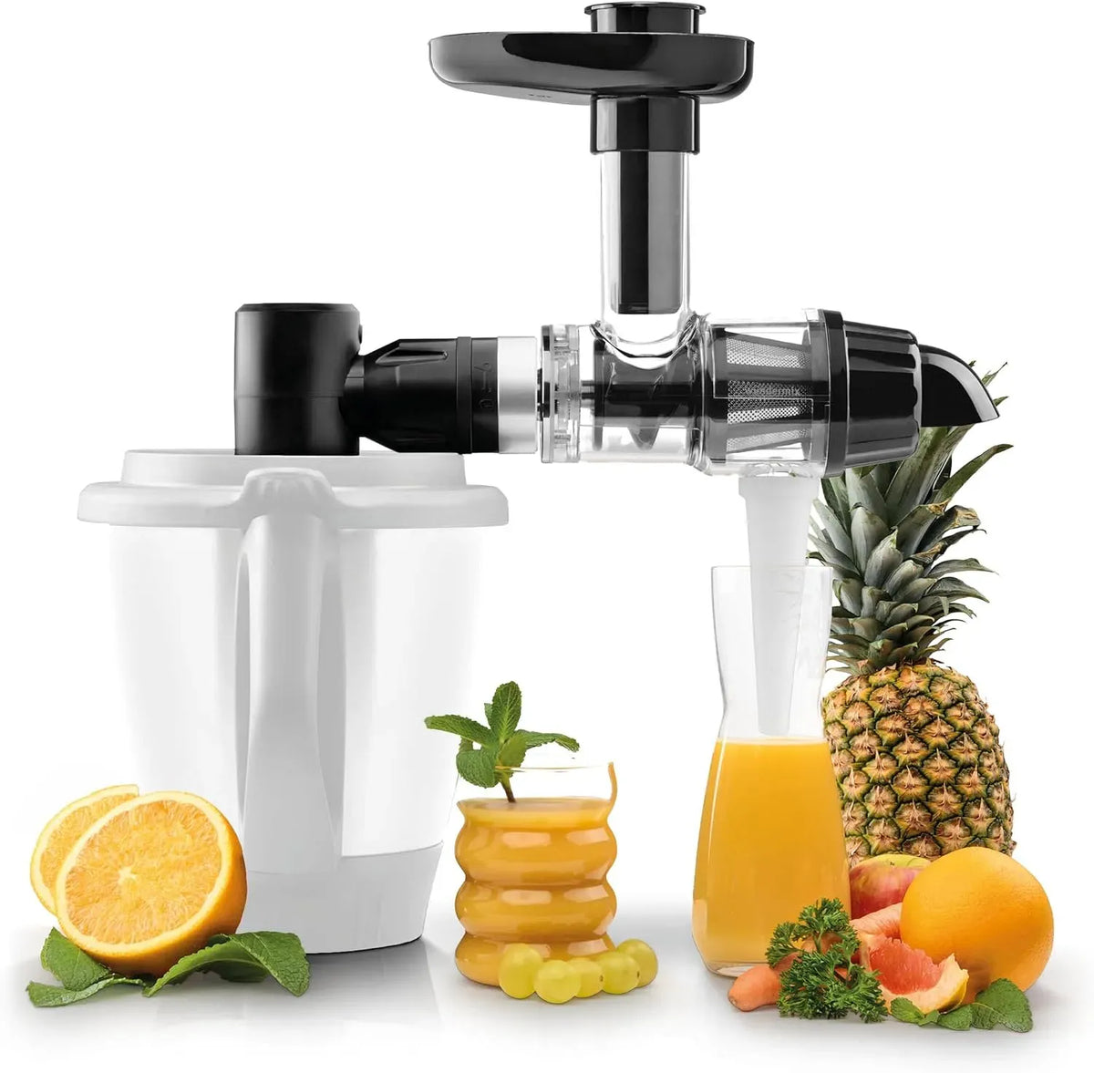 Entsafter TM6 TM5, Saftpresse, Saft- und Zitruspresse, SlowJuicer Entsafter WunderCentix® für TM6
