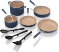 Ninja 11-teiliges Geschirrspüler, Spülmaschine, Antihaftbeschichtung, Keramik-Kochgeschirr-Set, antihaftbeschichtete Bratpfannen, PTFE-frei
