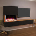 CW5 Heizung, Kamin, elektrischer Kamin, 250x139.5x42.4 cm, 1500 W, Timer, 3D-Optik, Wärmefunktion, Stand- und Wandmontage, Schwarz, GLOW FIRE