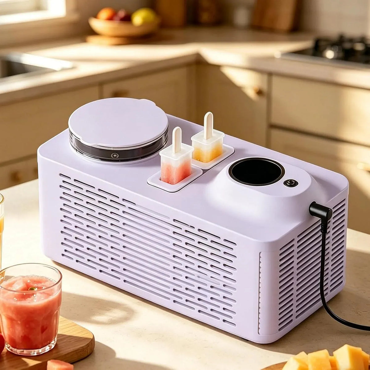 Mobiles Gerät, Mini-Eiswürfelbereiter, 12 V, 230 V, IPS-Panel, Camping, für Camping