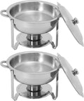 Chafing Dish Warmhaltebehälter, 4.5 L, Gastronomie, Edelstahl, Silber, 2 Stück 4