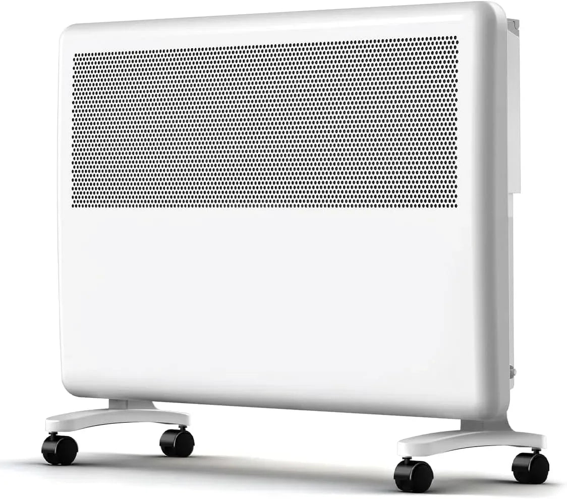2in1 Heizgerät, 1500 W, Transportrollen, Wärmefunktion, Stand- und Wandmontage, Weiß, für Wohn- & Schlafräume